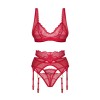 Cupide Desir ensemble 3 pièces - Rouge Obsessive