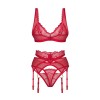 Cupide Desir ensemble 3 pièces - Rouge Obsessive