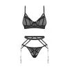 Euridia Ensemble Lingerie 3 Pièces Noir | Fauxseins.fr