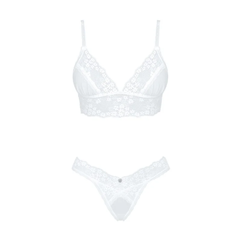 Heavenlly Ensemble Lingerie Blanc | Fauxseins.fr