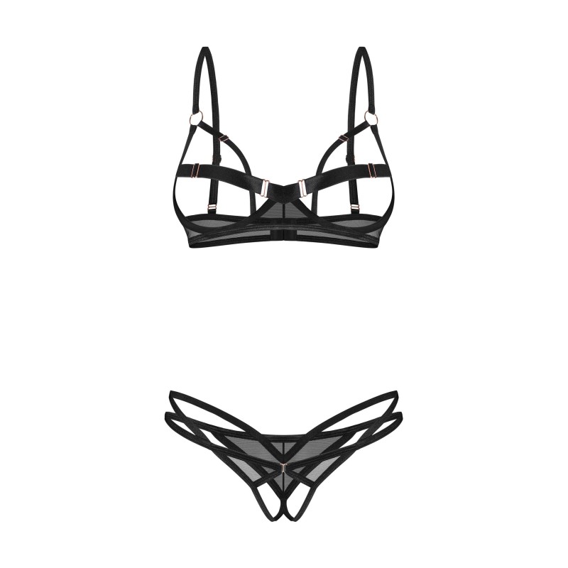 Euridia ensemble ouvert 2 pièces - Noir Obsessive