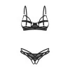 Euridia Ensemble Lingerie Ouvert 2 Pièces Noir | Fauxseins.fr