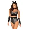 Silveria Ensemble Lingerie 6 pcs Argent et Noir | Fauxseins.fr