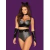 Silveria Ensemble Lingerie 6 pcs Argent et Noir | Fauxseins.fr