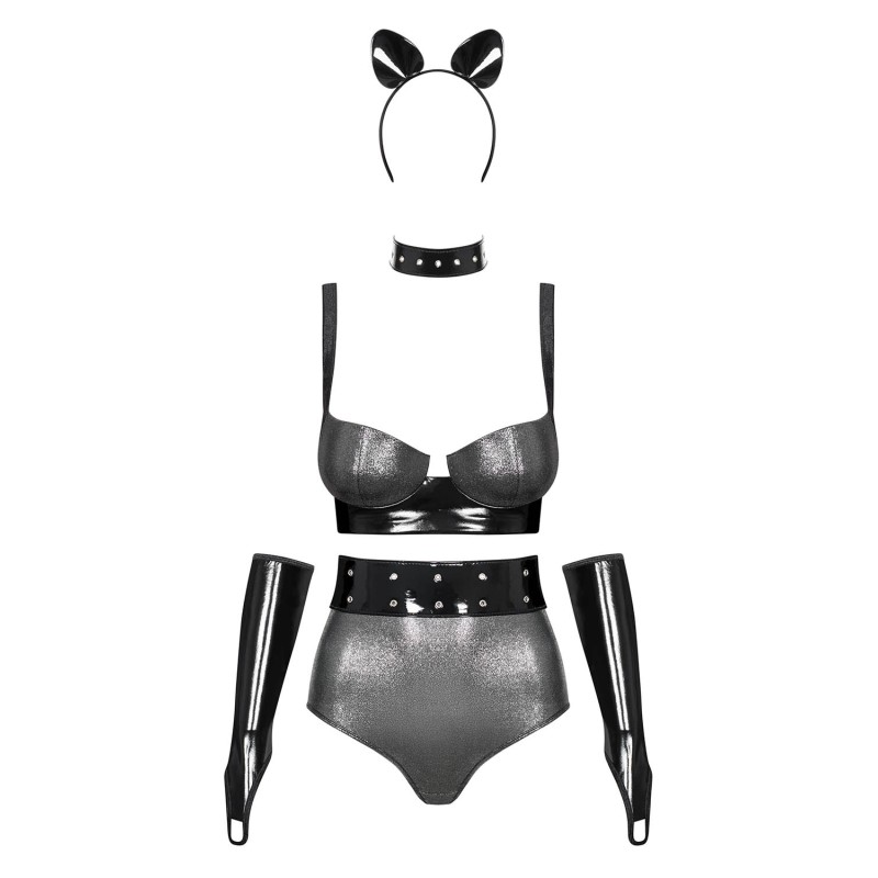 Silveria Ensemble 6 pcs - Argent et Noir Obsessive
