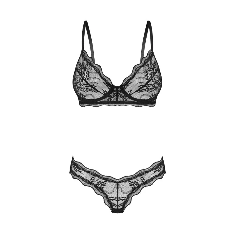 Perisia Ensemble Lingerie 2 Pièces Noir | Fauxseins.fr