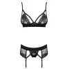 Wonderia Ensemble Lingerie 3 pcs Noir | Fauxseins.fr