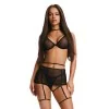 Ensemble Lingerie 4 Pièces Noir - Anniverse Special | Fauxseins.fr