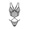 Ensemble Lingerie Anniverse Top et String Noir | Fauxseins.fr