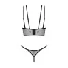 Ensemble Lingerie Anniverse Top et String Noir | Fauxseins.fr