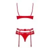 Heartina Ensemble Lingerie 3 Pcs Rouge | Fauxseins.fr
