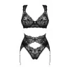 Donna Dream Ensemble Lingerie 3 Pièces Noir | Fauxseins.fr