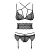 Frivolla Ensemble Lingerie 4 pcs Noir | Fauxseins.fr