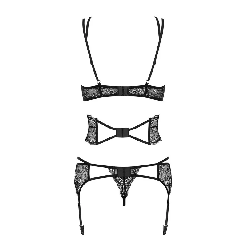 Frivolla Ensemble Lingerie 4 pcs Noir | Fauxseins.fr