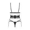 Lobellis Ensemble Lingerie 3 Pièces Noir | Fauxseins.fr