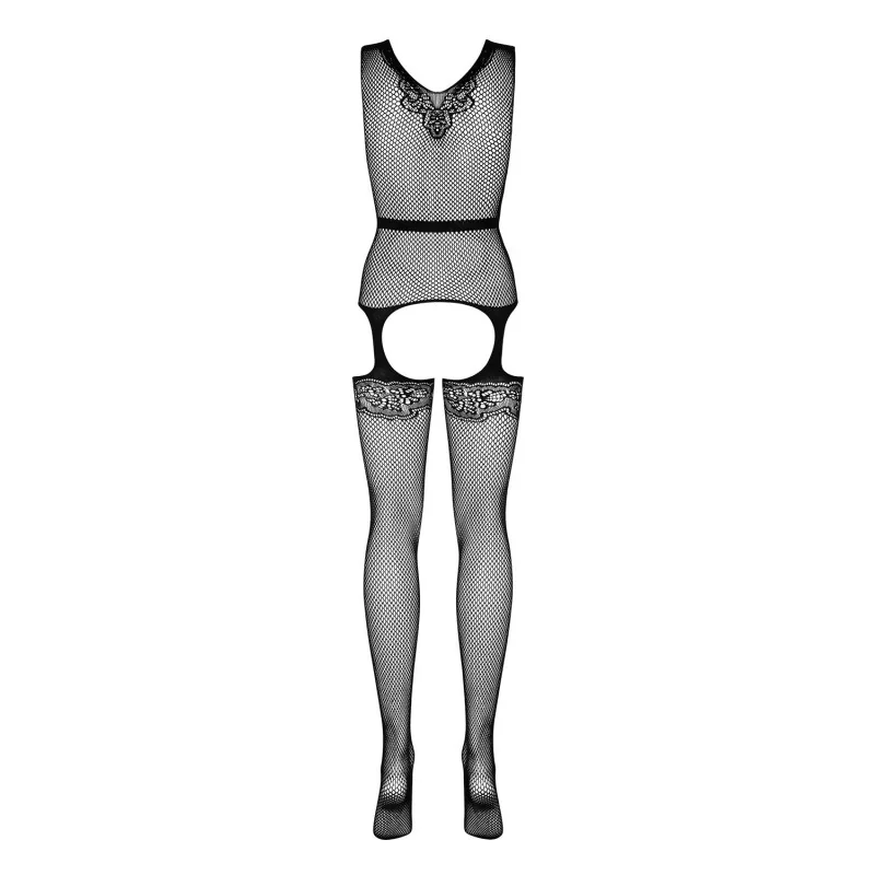 F217 Bodystocking Noir - Féminisation Élégante | Fauxseins.fr