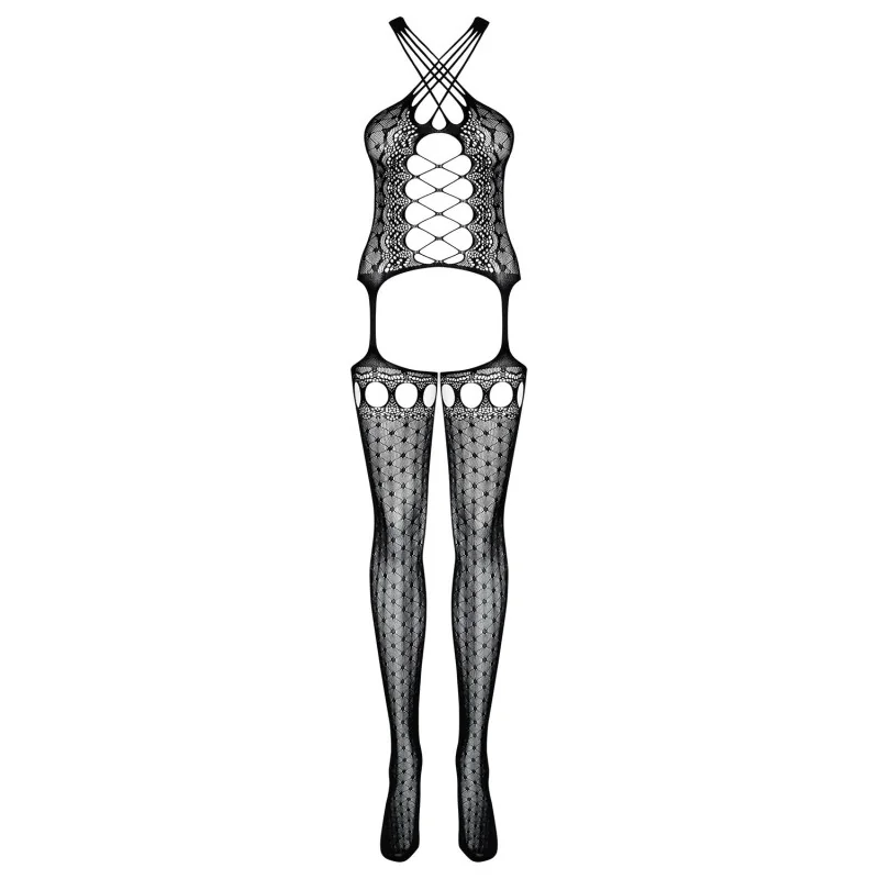 G313 Bodystocking Noir - Lingerie Féminisation | Fauxseins.fr