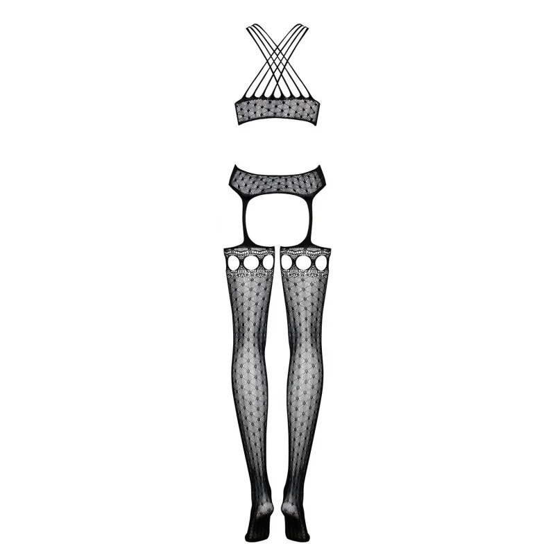 G313 Bodystocking Noir - Lingerie Féminisation | Fauxseins.fr