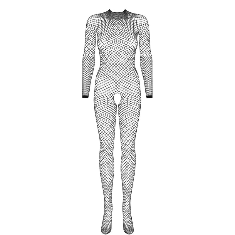 N121 Bodystocking Noir | Féminisation Élégante - Fauxseins.fr