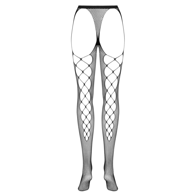 S233 Collants ouverts - Noir Obsessive