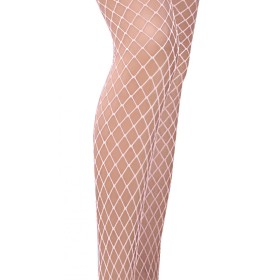 TI019 Collants Résille - Blanc Passion lingerie