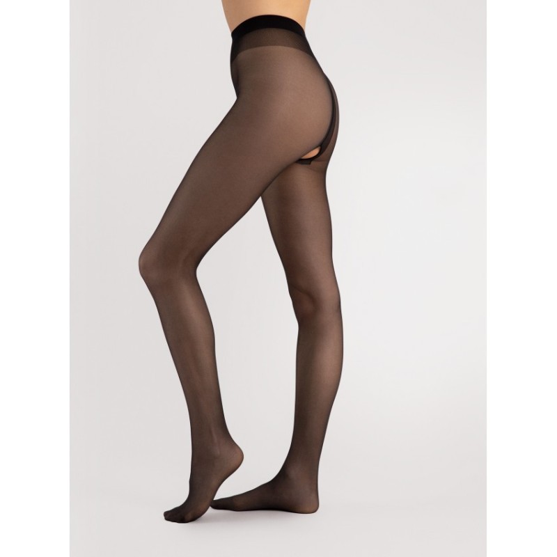 Ouvert Collants 20 DEN - Noir Fiore