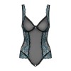 Amanta Body ouvert - Noir et Turquoise Obsessive