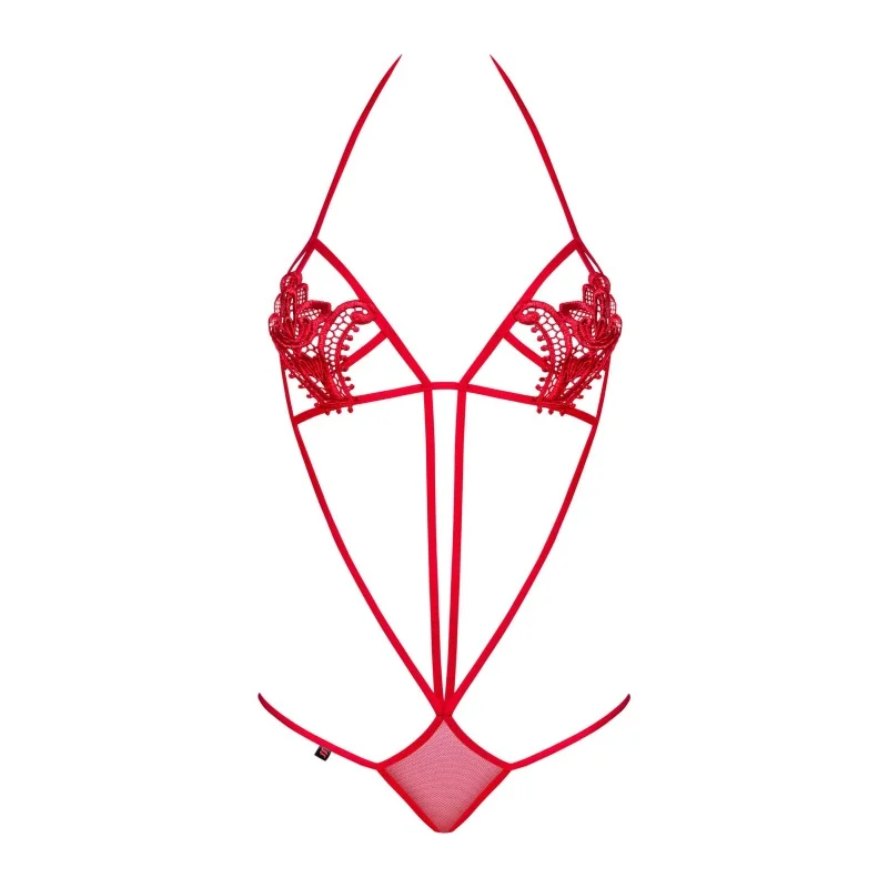 Luiza Body Rouge - Body Féminin Gainant | Fauxseins.fr