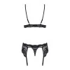 Ensemble Lingerie 3 pièces Noir | Féminisation | Fauxseins.fr