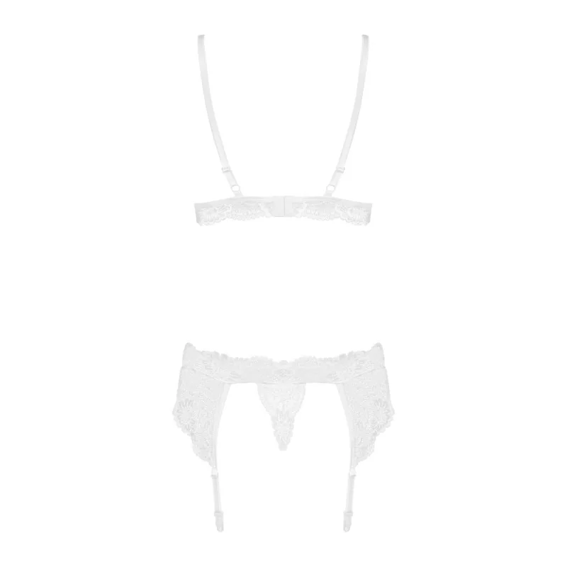 Ensemble Lingerie 3 pièces Blanc 810-SEG-2 | Fauxseins.fr