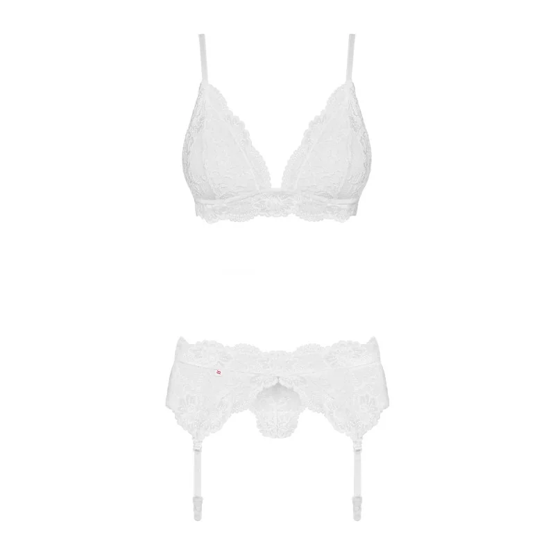 Ensemble Lingerie 3 pièces Blanc 810-SEG-2 | Fauxseins.fr