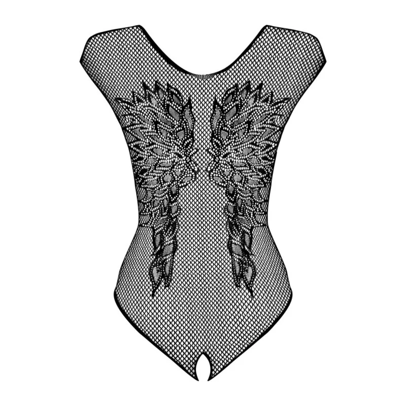 B112 Body Ouvert Noir | Body Féminin | Fauxseins.fr