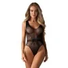B115 Body Ouvert Noir - Lingerie Féminisation | Fauxseins.fr