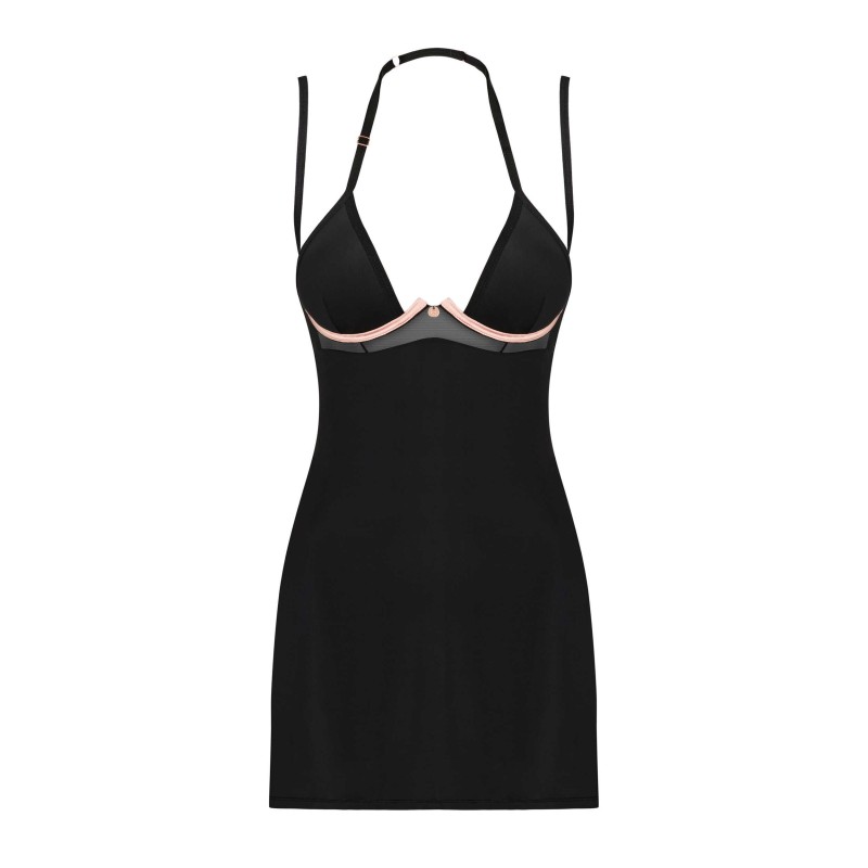 Selinne nuisette et String - Noire Obsessive