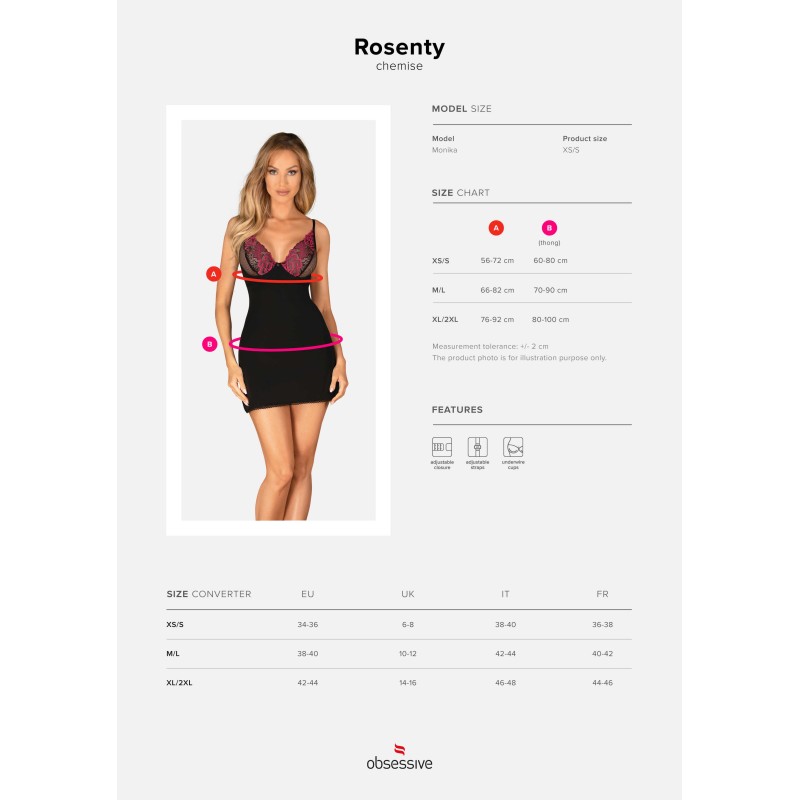 Rosenty nuisette et string - Noire Obsessive