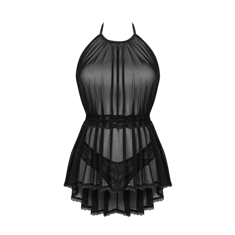 Serafia Nuisette et String Noire | Lingerie Féminisation