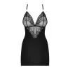 Nuisette et String Noir 828-CHE-1 | Lingerie Féminisation