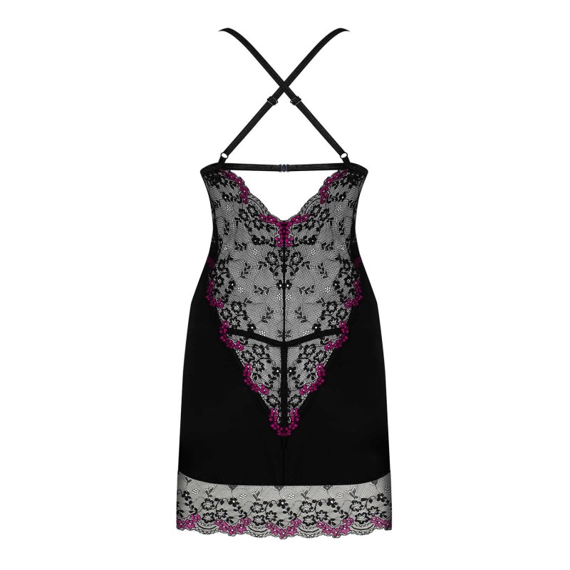 Vanessme Nuisette + string - Noir Obsessive
