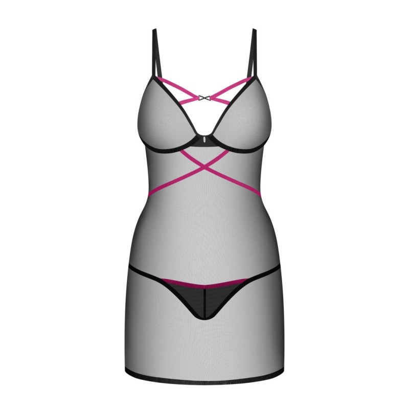 Novenes nuisette et string - Noir Obsessive