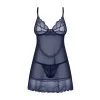 Nuisette Nightly Blue & String - Bleu | Fauxseins.fr