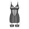 Nuites Nuisette & String Noirs – Lingerie Féminine Élégante