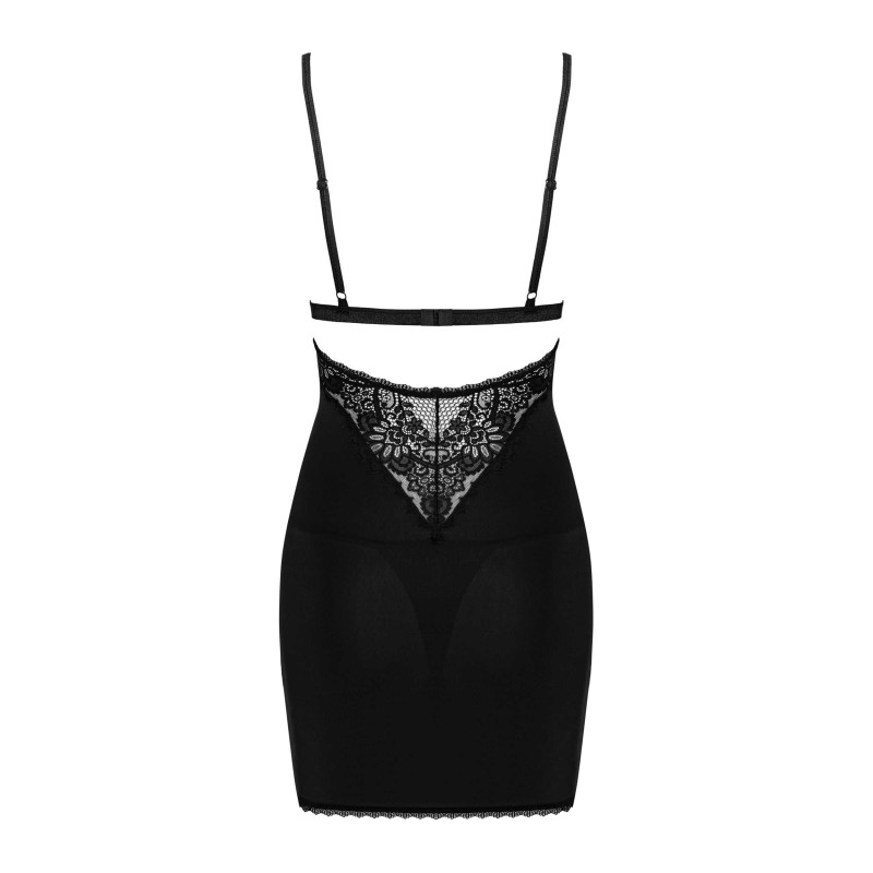 Maderris nuisette et String - Noire Obsessive