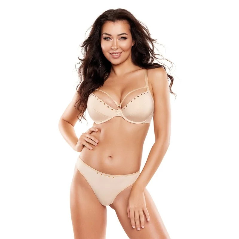 Soutien-gorge push-up beige Axami V-10341 | Fauxseins.fr