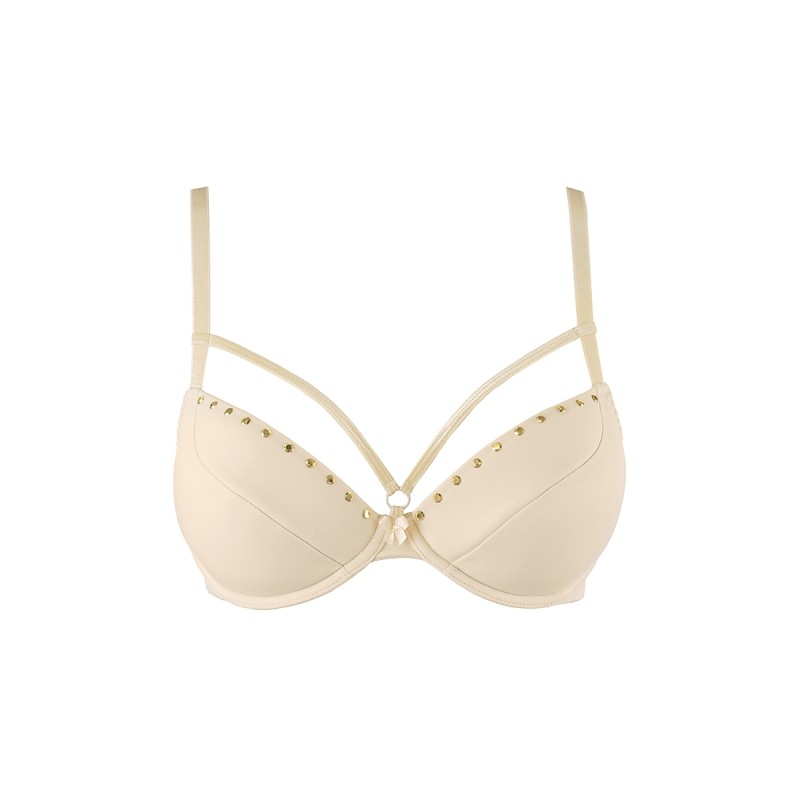 Soutien-gorge push-up beige Axami V-10341 | Fauxseins.fr