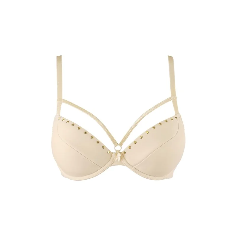 Soutien-gorge push-up beige Axami V-10341 | Fauxseins.fr