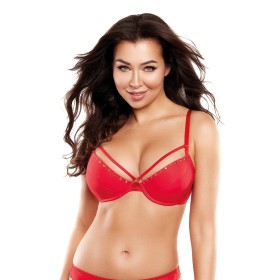Soutien-gorge push-up rouge Axami V-10351 | Fauxseins.fr