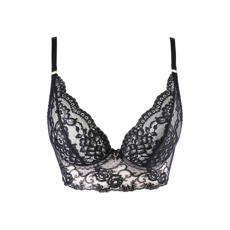 Soutien-gorge bustier noir V-10511 Axami | Fauxseins.fr