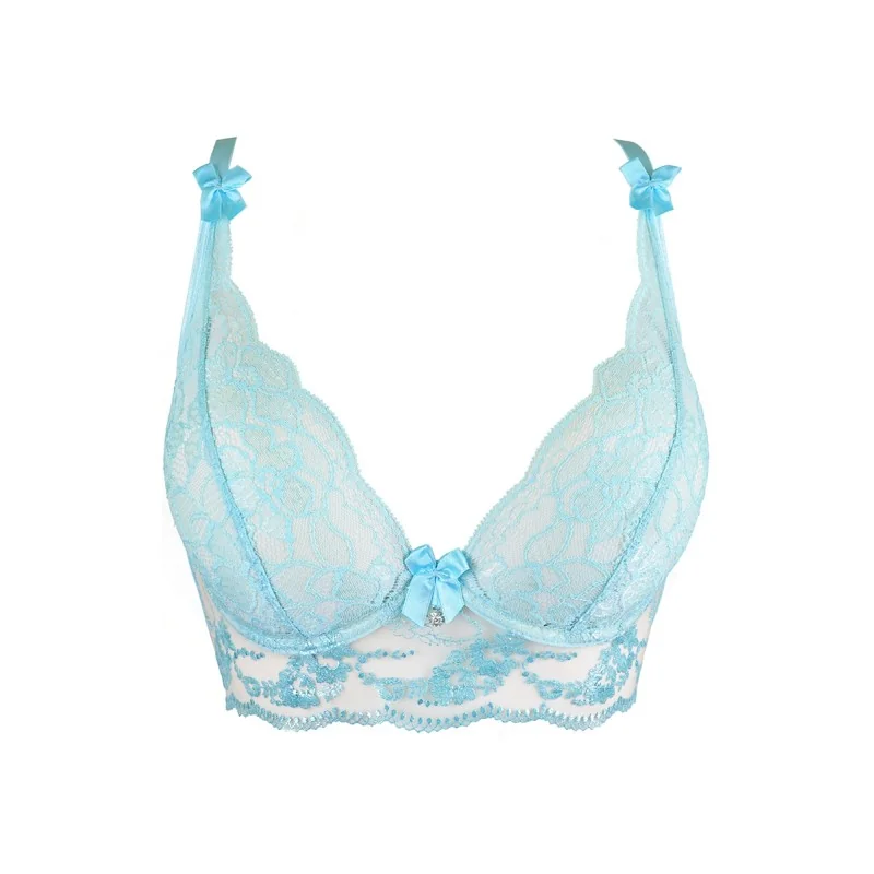 Soutien-gorge dentelle bleu V-10121 - Axami Axami