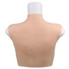 Buste faux seins silicone, col court