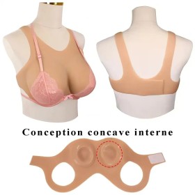 Buste faux seins silicone dos Velcro – Petit prix